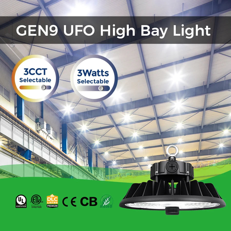 240W Switchable UFO LED High Bay Light for Warehouses & Factories
