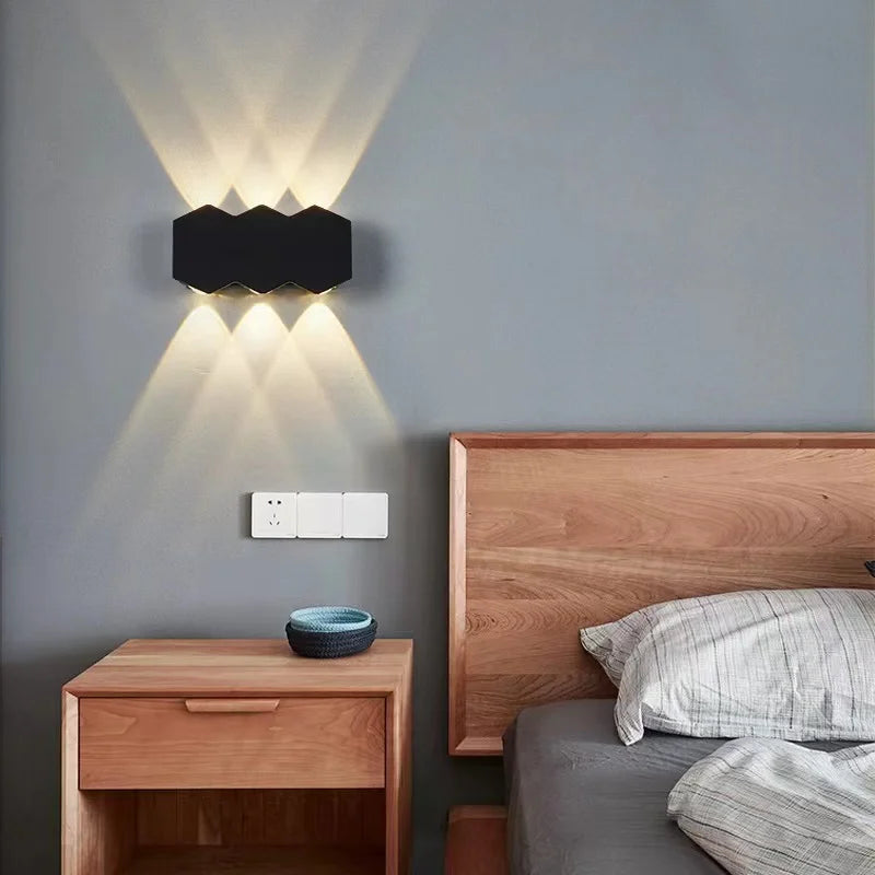 Modern Wavy LED Wall Lamp for Hallway & Bedside