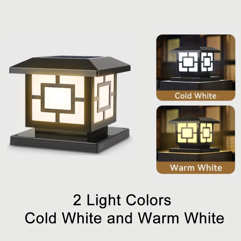 Solar LED Post Cap Light for Fence & Gate Pillars