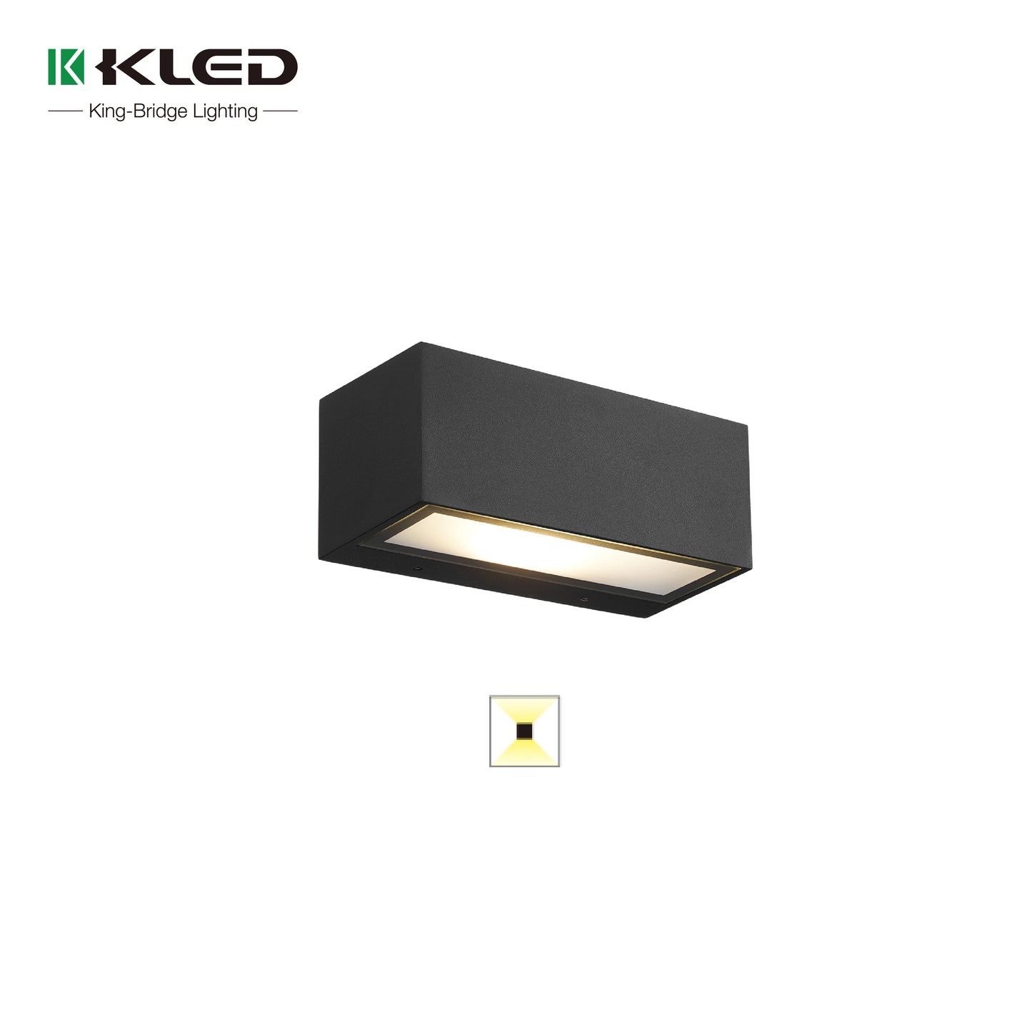 KLED IP65 Square LED Outdoor Wall Light, Dimmable