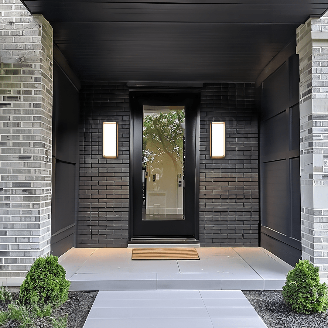 Black Stainless Steel Outdoor Wall Light, Adjustable Color Temperature