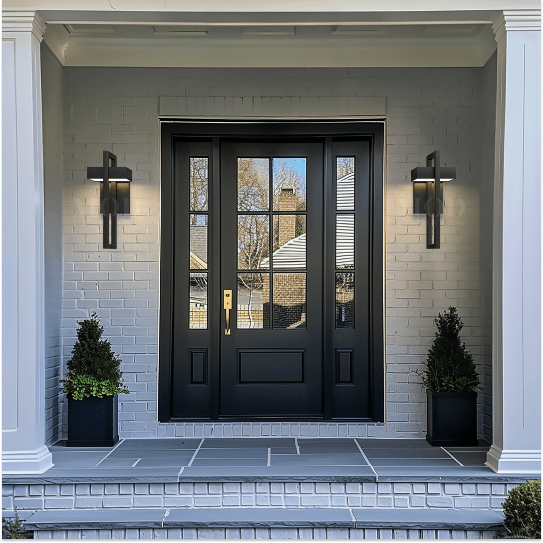 Polished Black Outdoor Wall Sconce (3 Sizes)