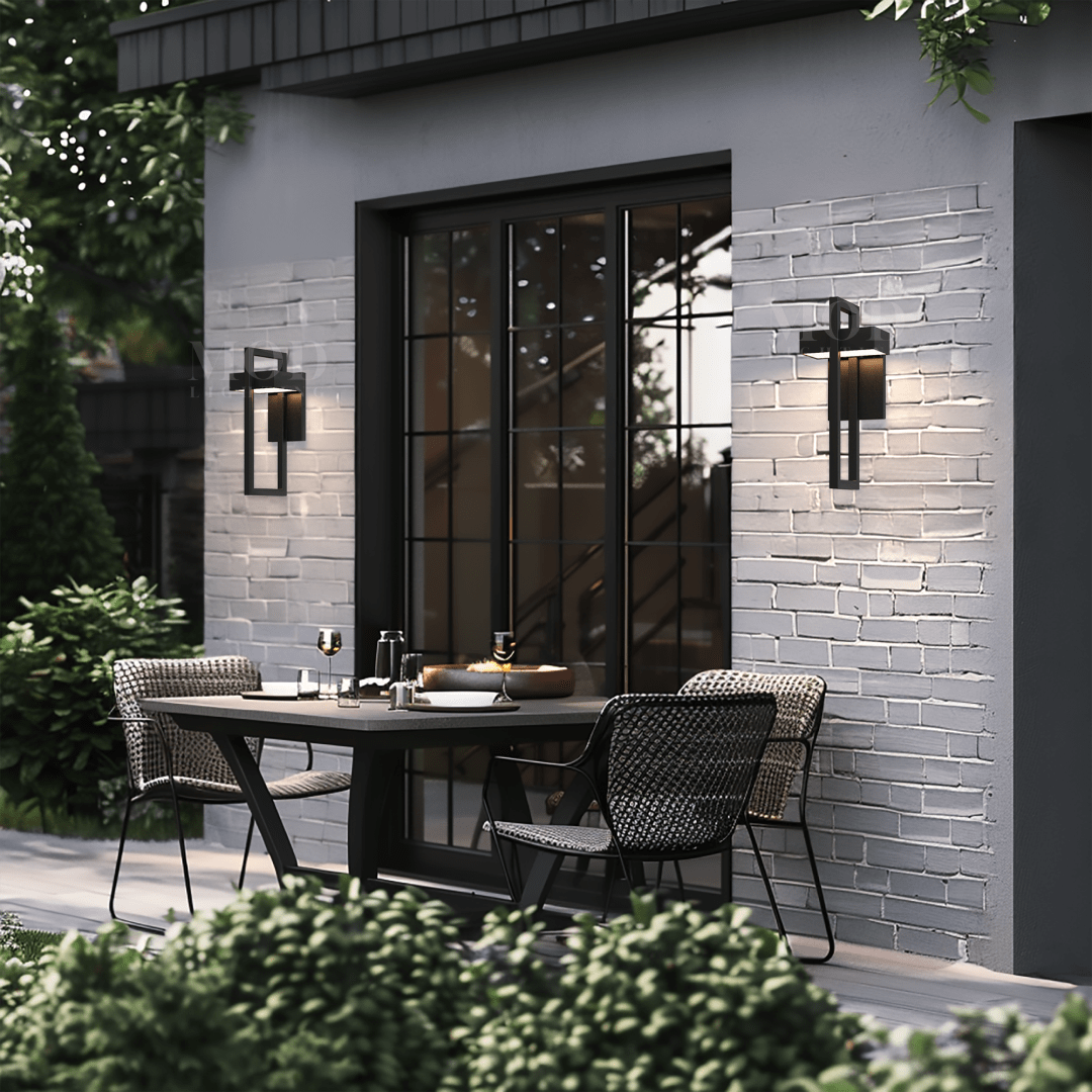 Polished Black Outdoor Wall Sconce (3 Sizes)