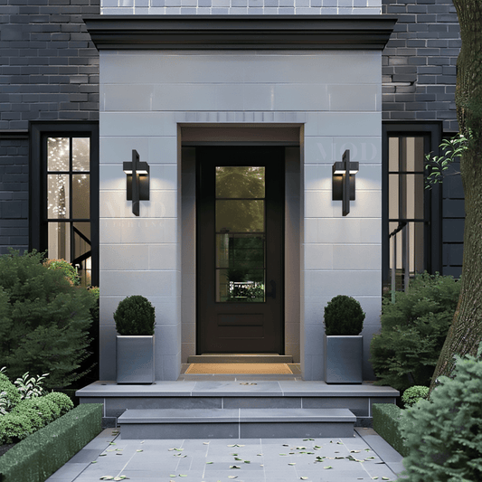 Polished Black Outdoor Wall Sconce (3 Sizes)