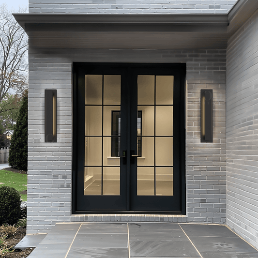 Black Outdoor Wall Light, Vertical LED Sconce (3 Sizes)