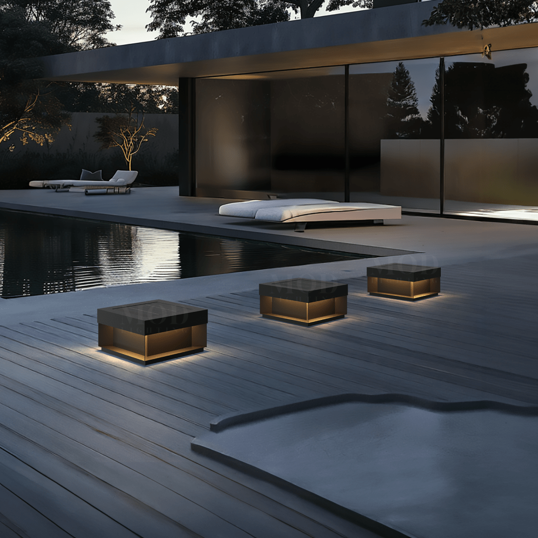Solar Outdoor Wall Light, Rectangular LED Sconce (4 Sizes)